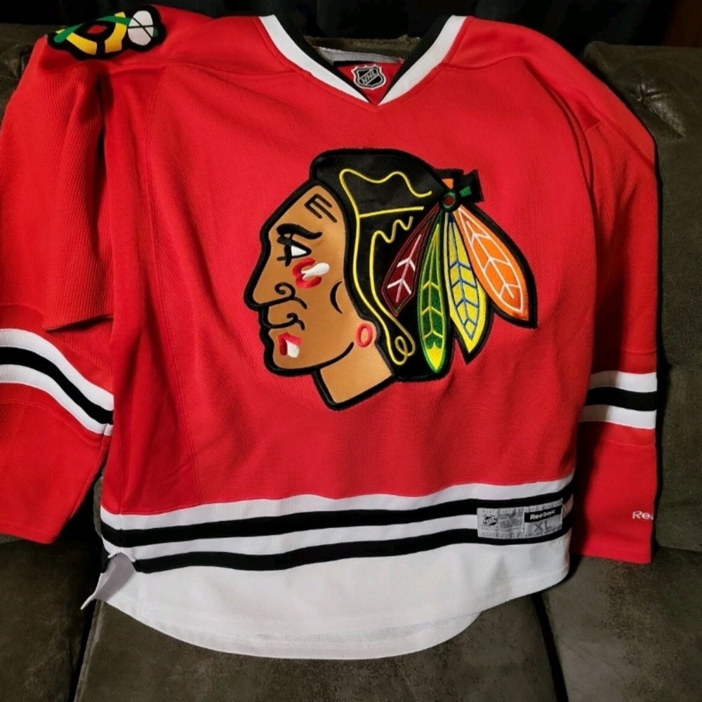 Reebok Red and White NHL Jersey Chicago Blackhawks XL